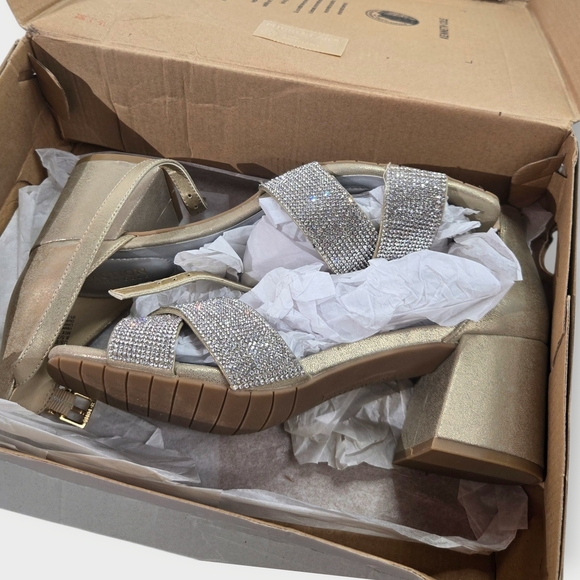 Reaction Kenneth Cole Women Mix X-Band Ankle Strap Sandal Size US 8.5M *Read - Picture 4 of 16